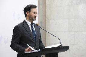 Briefing of Ukraines Foreign Ministry spokesperson Heorhii Tykhyi in Kyiv
